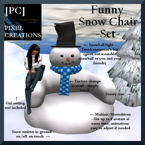 PIXEL CREATIONS - FUNNY SNOW CHAIR Blog
