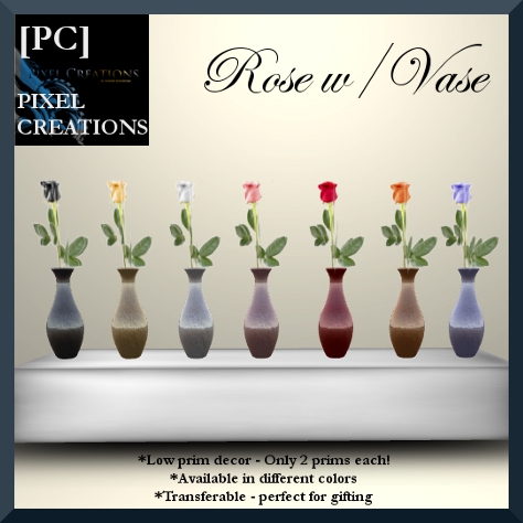 PIXEL CREATIONS - ROSE WITH VASE AD Blog