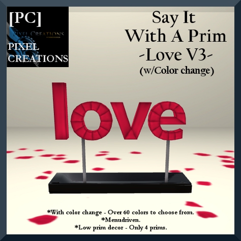 PIXEL CREATIONS - SAY IT WITH A PRIM LOVE V3 Blog