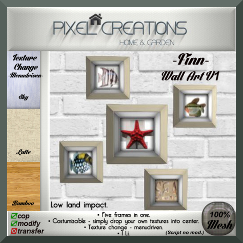 PC PIXEL CREATIONS - FINN WALL ART V1