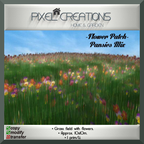 PC PIXEL CREATIONS - FLOWER PATCH - PANSIES MIX